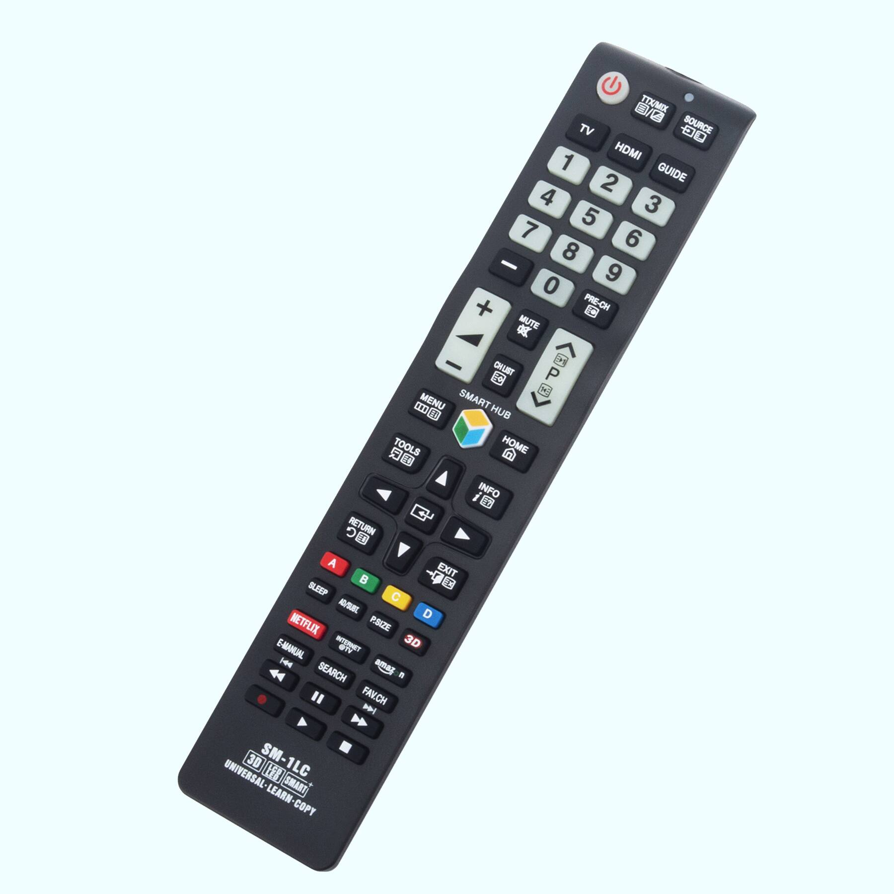 Sure, here is the corrected and grouped text from the image:

---

**Top Section:**
- TV
- HDMI
- GUIDE
- 1 2 3 4 5 6 7 8 9 0
- PRE-CH
- MUTE
- CH+ CH-
- C
- P
- M
- m0
- T.E
- MENU
- SMART HUB
- TOOLS
- HOME
- INFO
- RETURN
- EXT
- SLEEP
- C
- AGRUEL
- D
- NETFLIX
- PSIZE
- G-MNUAL
- INTERNET
- 3D ON
- H amas
- SEARCH
- " FAV.CH
- N
- 3D
- SM
- UNIVERSAL
- L
- 1LC
- LEARN
- SMANT
- COPY

**Bottom Section:**
- MENU
- TOOLS
- RETURN
- A
- B
- C
- D
- NETFLIX
- MANUAL
- SEARCH
- FAV.CH
- 3D
- SM-1-LC
- 3D UNIVERSAL LEARN