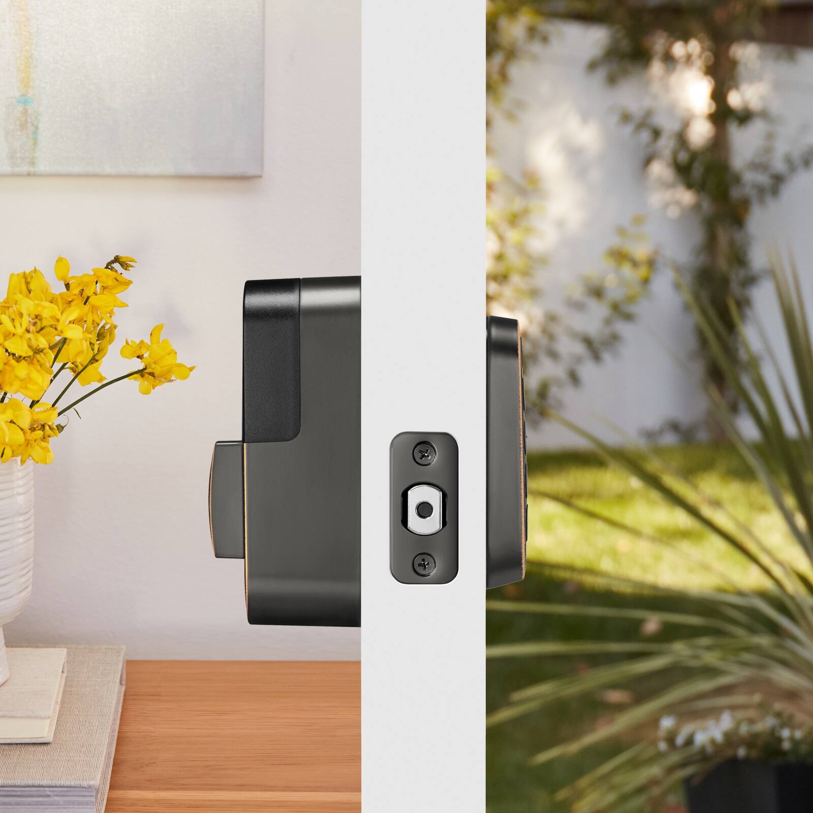 Alt View 12. Yale - Assure Lock 2 - Smart Lock Keyless Bluetooth Deadbolt with Push Button Keypad Access - Oil Rubbed Bronze.