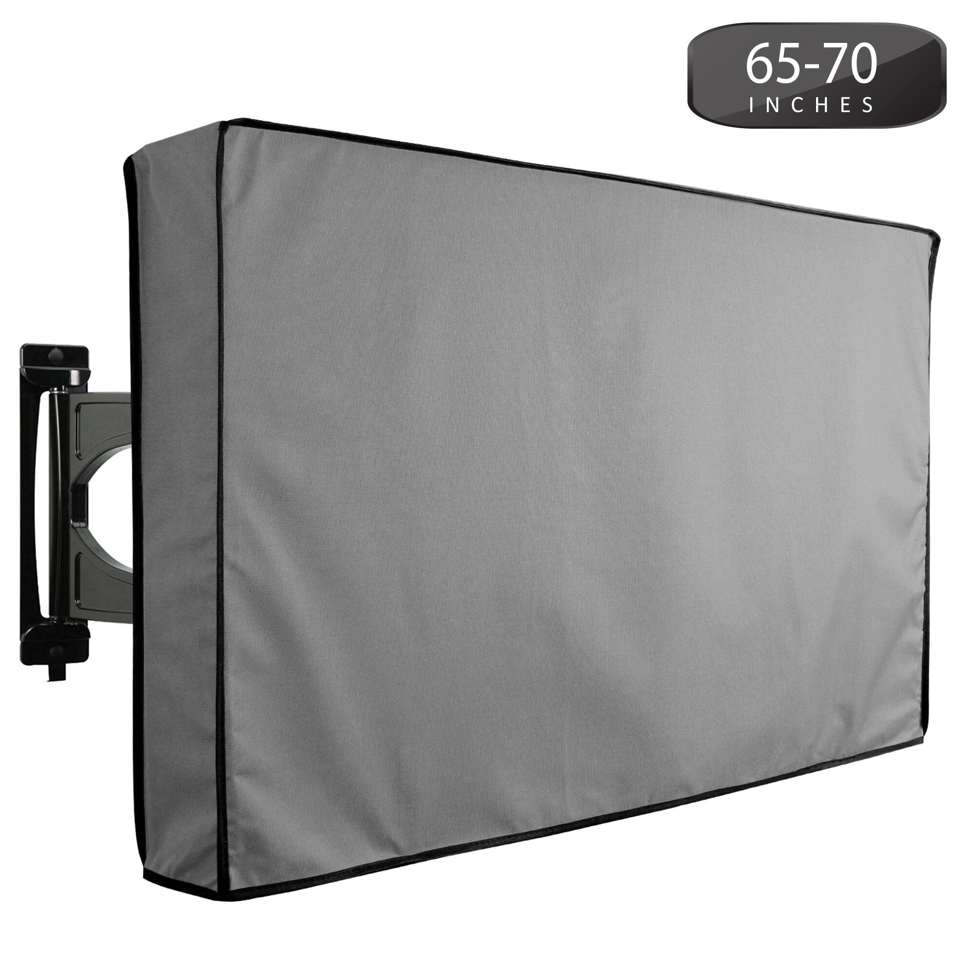KHOMO GEAR - Outdoor TV Cover 65" x 70" – Weatherproof Protector for Flat Screen TVs - Gray