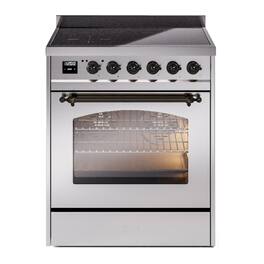 ILVE - Nostalgie II 30 inch Induction Range with 4 Induction Elements - Stainless Steel