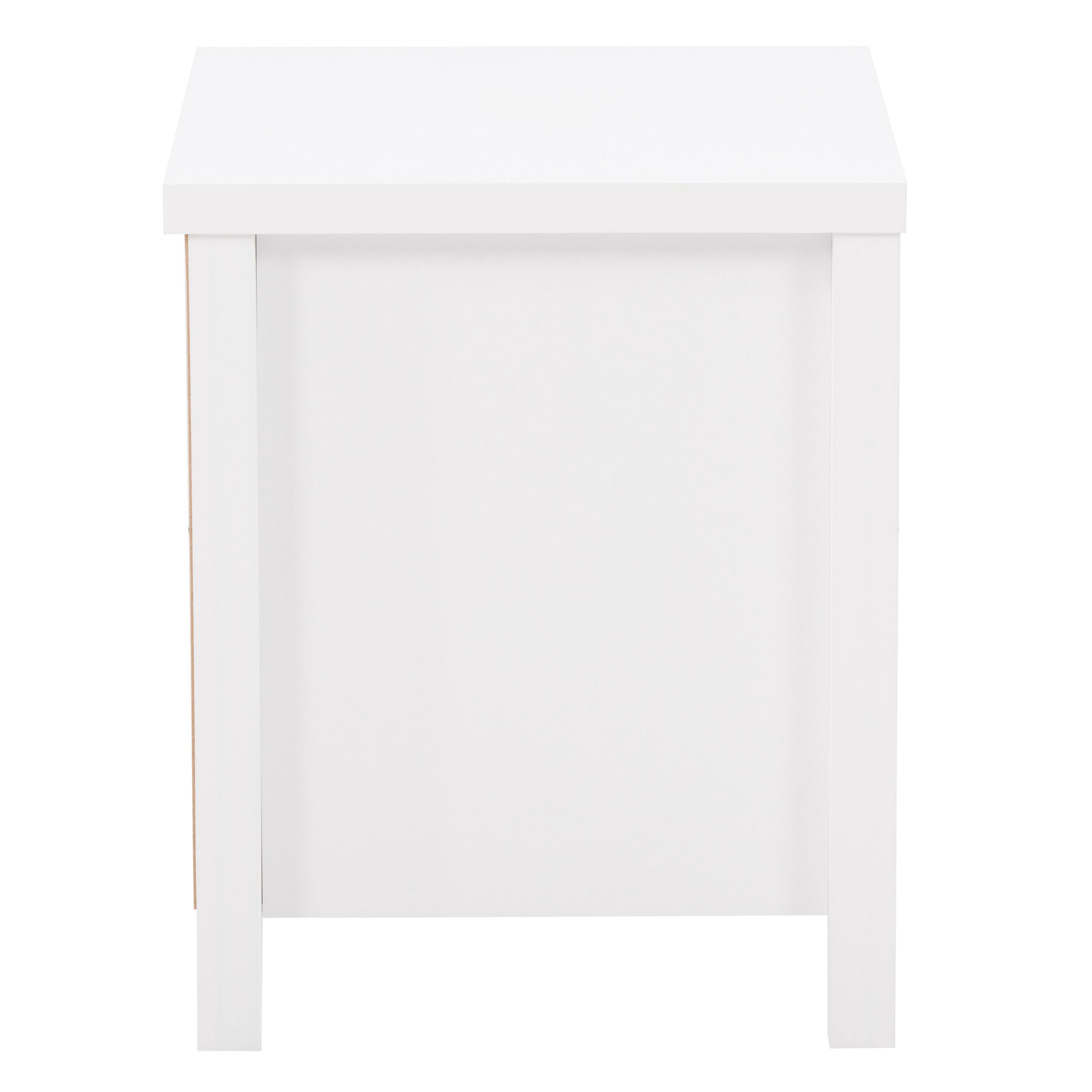 Left. CorLiving - Boston 2-Drawer Night Stand - White.