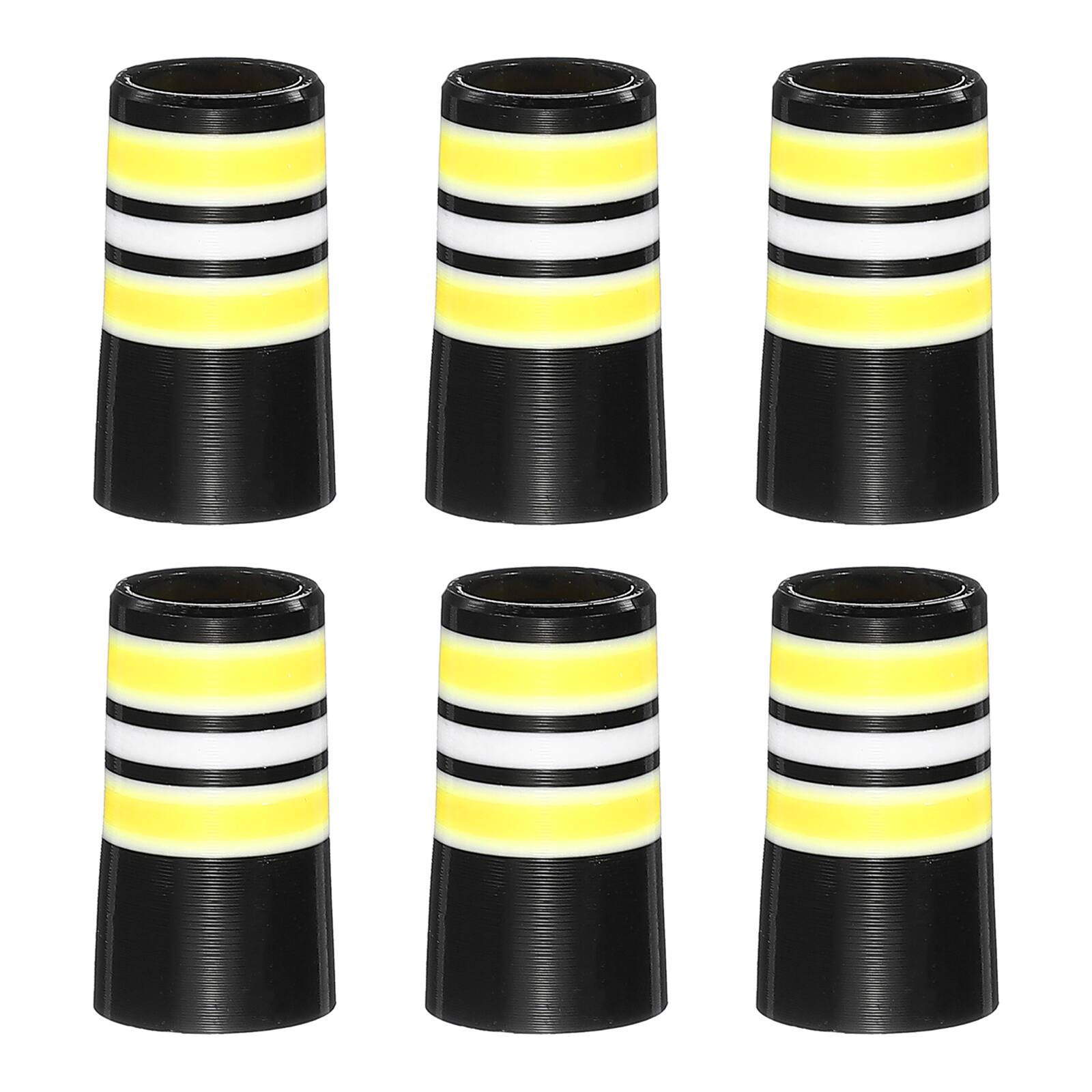 Front. Unique Bargains - Golf Ferrules, 25 mm Taper Tip Shaft Iron Ferrules Durable CAP Protector, 6pcs & 0.37" - Fits Club Repair/Maintenance - Yellow.