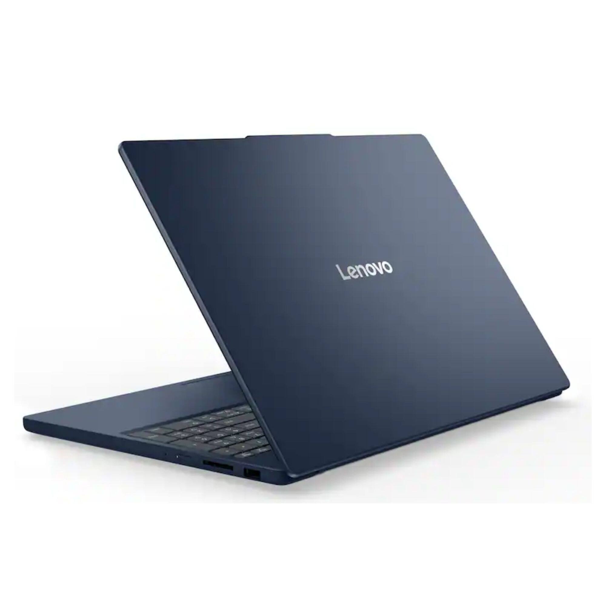 Back. Lenovo - IdeaPad Slim 3i 15.3" 2K Touchscreen Laptop - Intel Core 7 350 2026 - 16GB Memory - 512GB SSD + Carry Case + Monitor - Cosmic Blue.