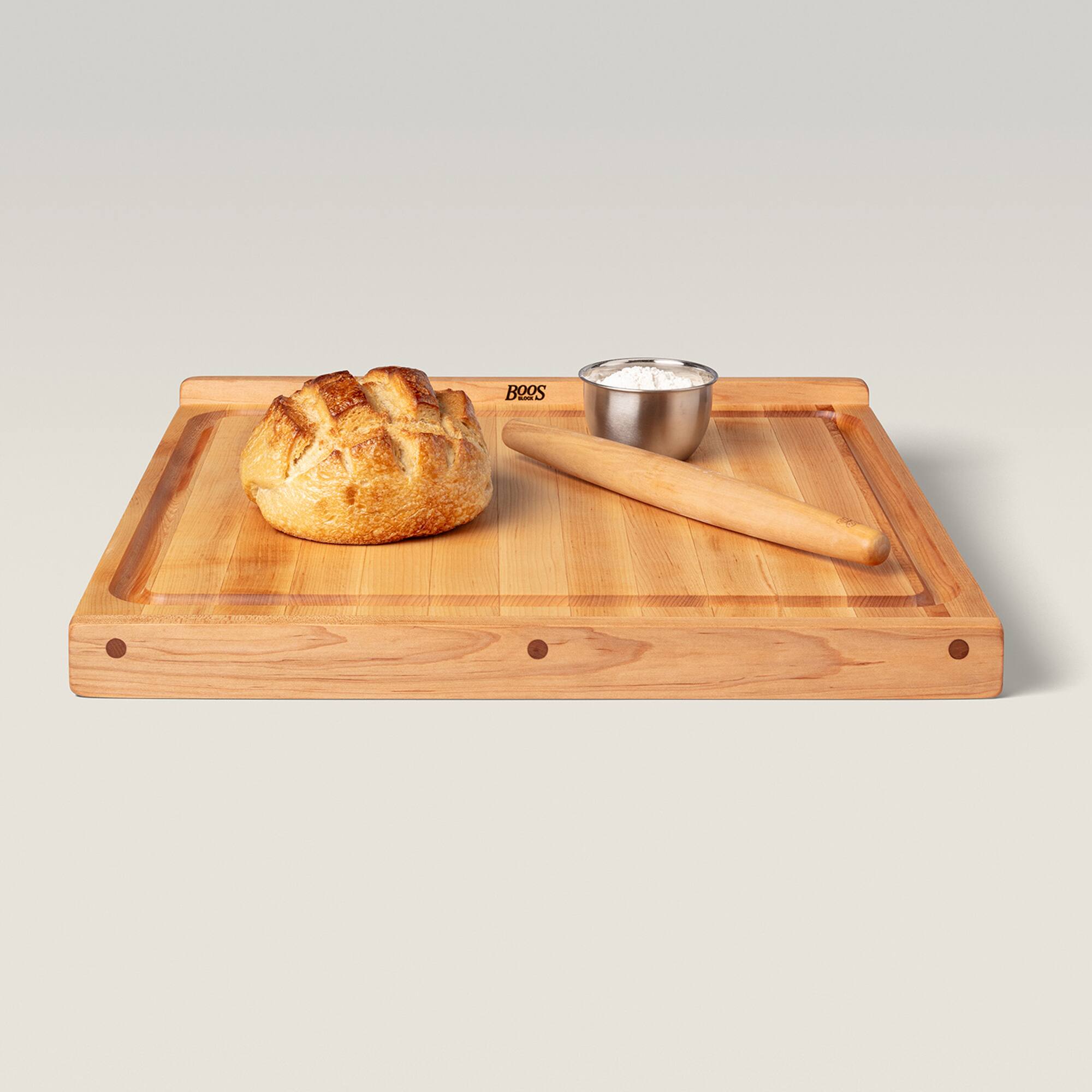 Alt View 5. John Boos - John Boos Countertop Reversible Wood Cutting Board with Juice Groove, Maple - Maple.