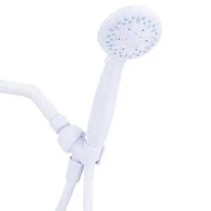 Front. Homewerks - Homewerks White Plastic 3 settings Handheld Showerhead 1.8 gpm - White.