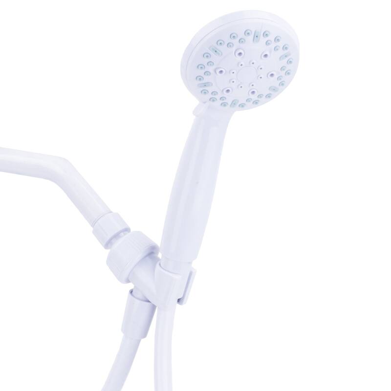 Front. Homewerks - Homewerks White Plastic 3 settings Handheld Showerhead 1.8 gpm - White.