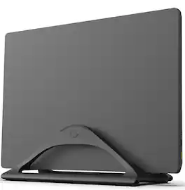 ThinkLink Electronic - Vertical Laptop Stand Desks Matte Upright Adjustable Holder Dock Macbook Pro Other Laptops Organize Work Home - Black