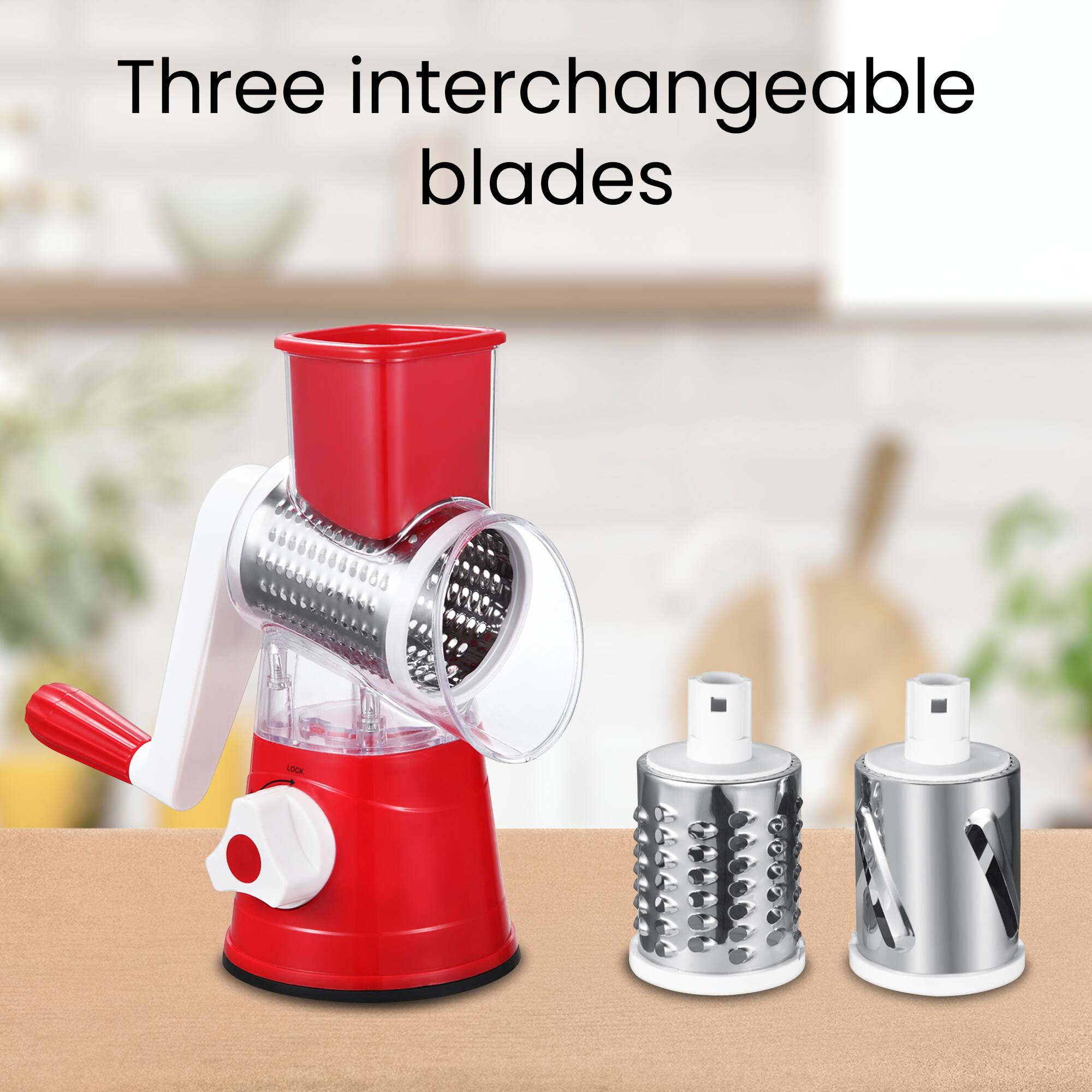 Three interchangeable blades
