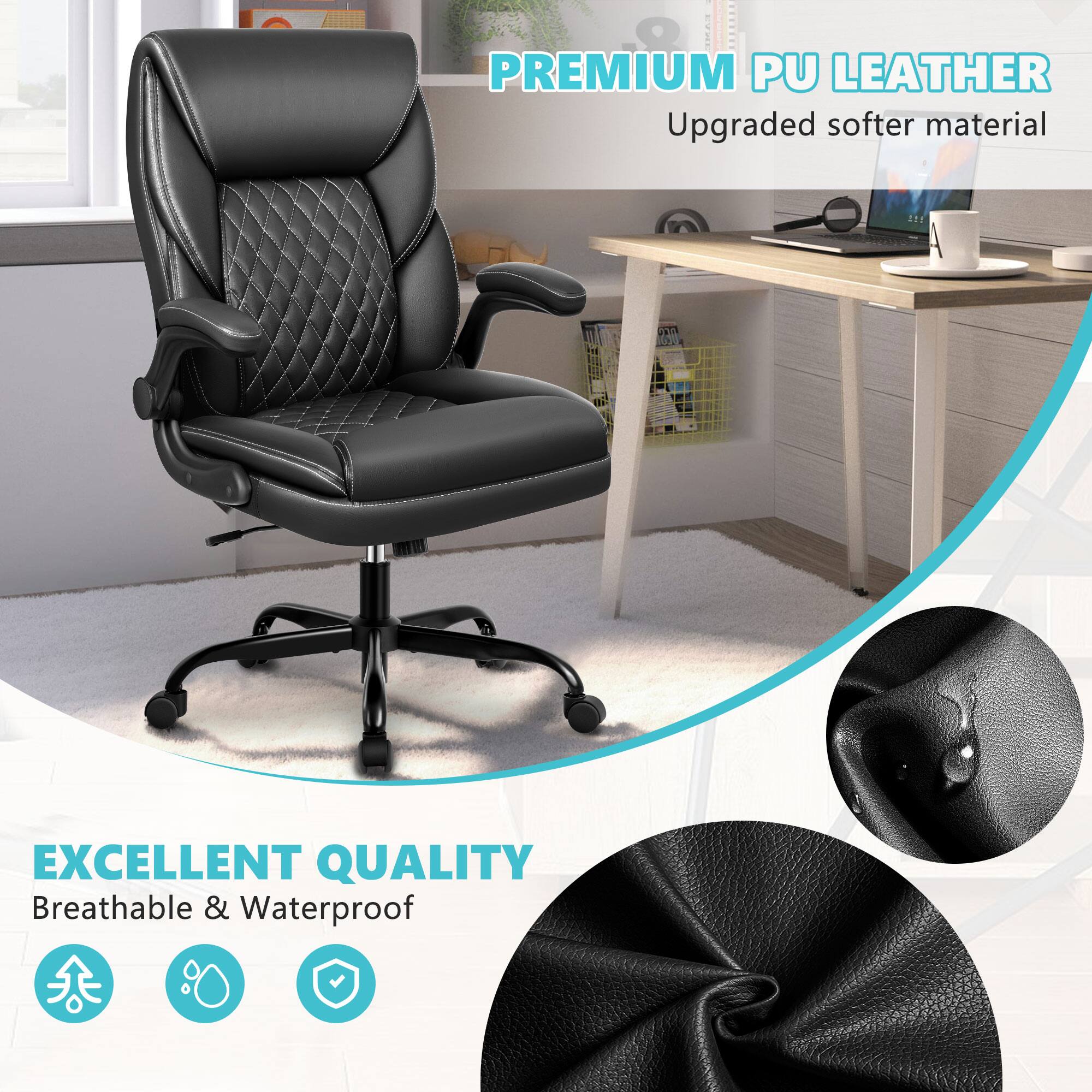 PREMIUM PU LEATHER  
Upgraded softer material  

EXCELLENT QUALITY  
Breathable & Waterproof