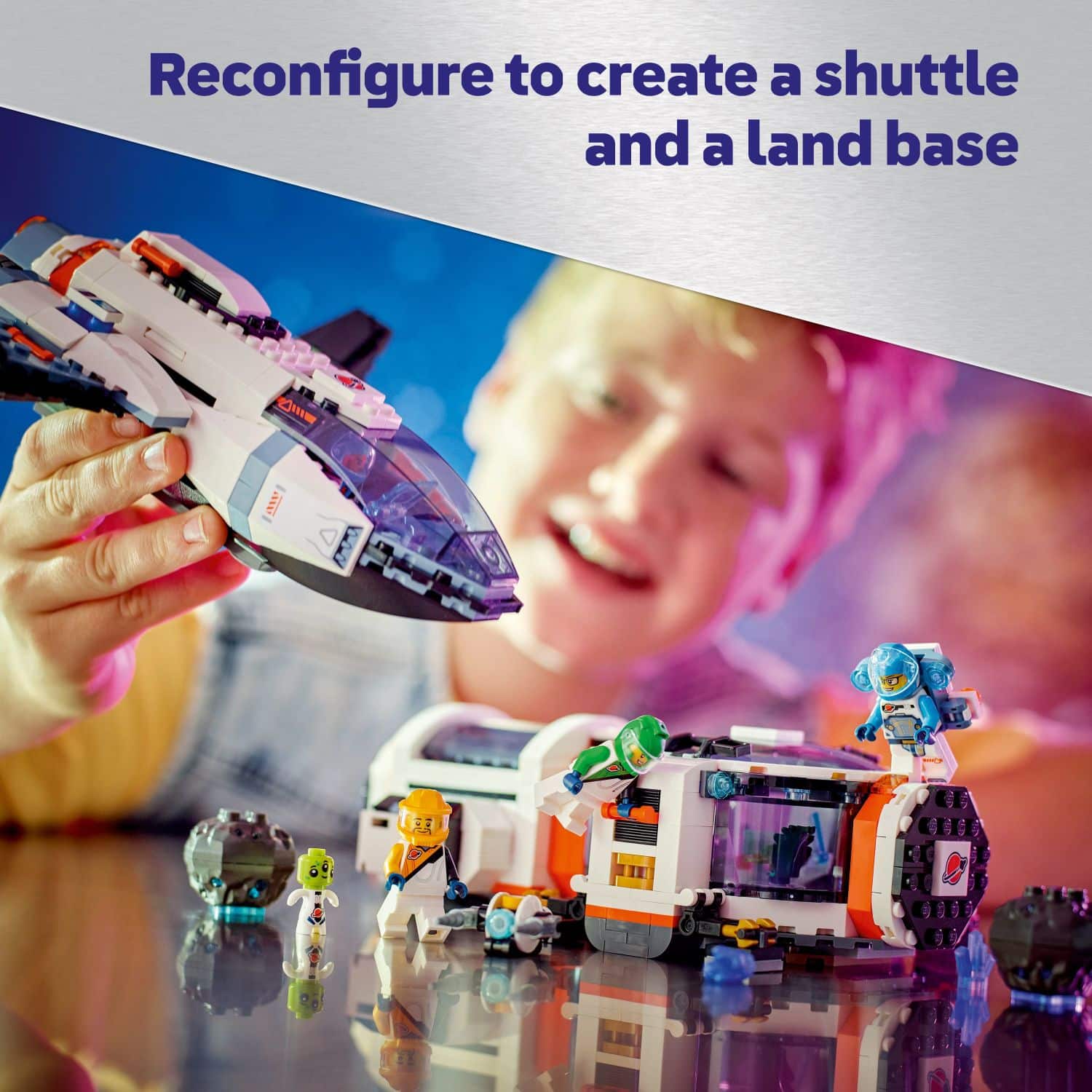 Reconfigure to create a shuttle and a land base.