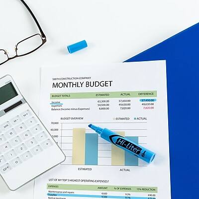 SMITH CONSTRUCTION COMPANY  
MONTHLY BUDGET  

BUDGET TOTALS  
ESTIMATED | ACTUAL | DIFFERENCE  
Income | $63,300.00 | $57,450.00 | $5,850.00  
Expenses | $49,630.00 | $41,810.00 | $7,820.00  
Balance (Income minus Expenses) | $13,670.00 | $15,640.00 | $1,970.00  

BUDGET OVERVIEW  
ESTIMATED | ACTUAL  
$60,000 | $57,450  

LIST OF MY TOP 5 HIGHEST OPERATING EXPENSES?  
EXPENSES | AMOUNT | % OF EXPENSES | % REDUCTION  
Maintenance and repairs | $4,500 | 9% |  
Utilities | $690 | 3% |  
Rent | $4,500 | 15% |  
Insurance | $600 | 3% |  
Supplies