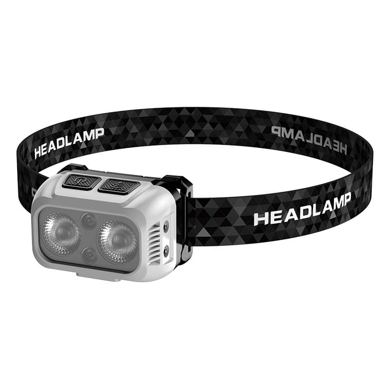 Cluzine - Motion Sensor Rechargeable Headlamp, Super Bright Lightweight LED Headlight for Fishing Cycling Mountaineering - White