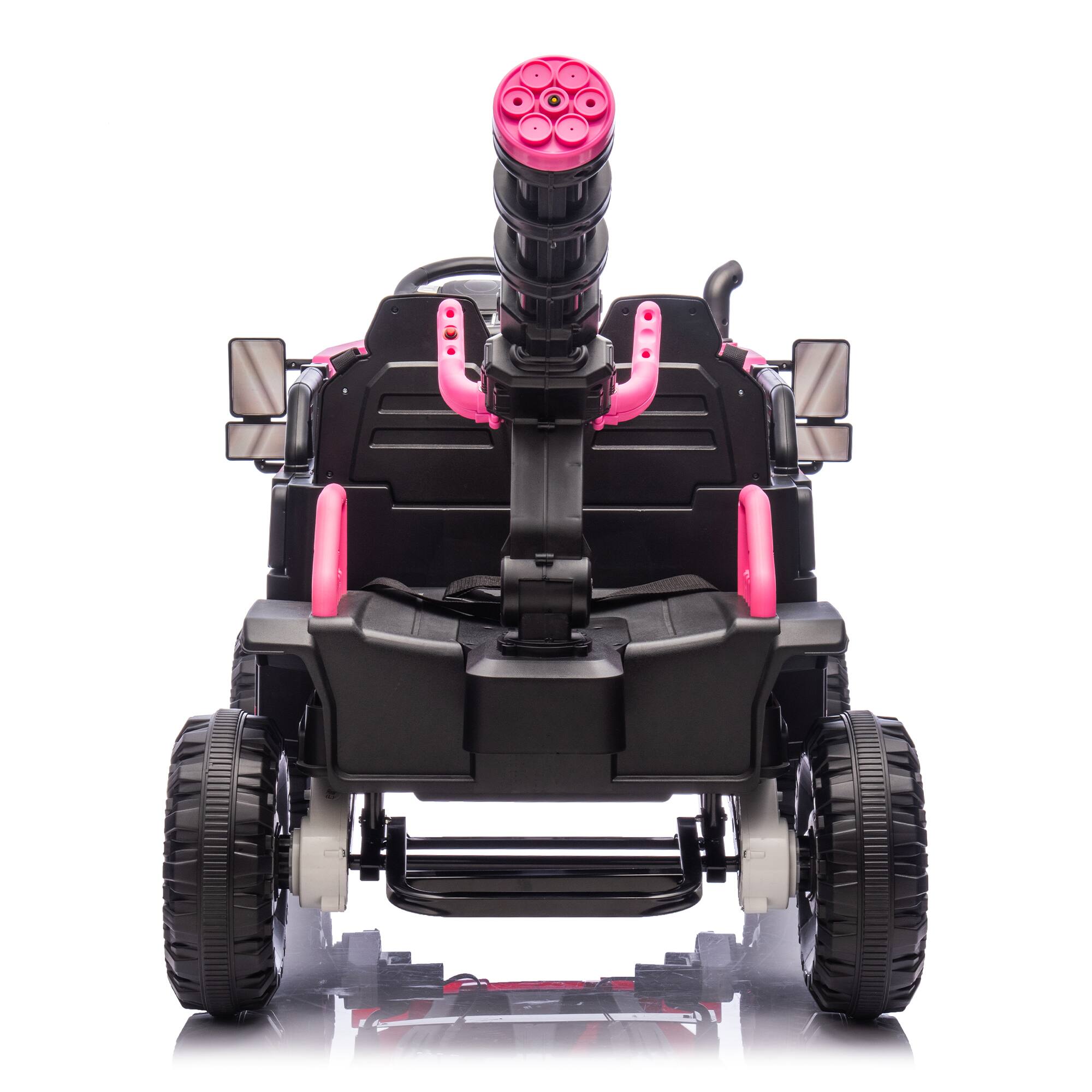 Alt View 10. ELEMENT ACE - Large 3-Seater Children's Electric Ride-On Vehicle with Remote Control, LED Lights, and Bluetooth Music Player - Pink.