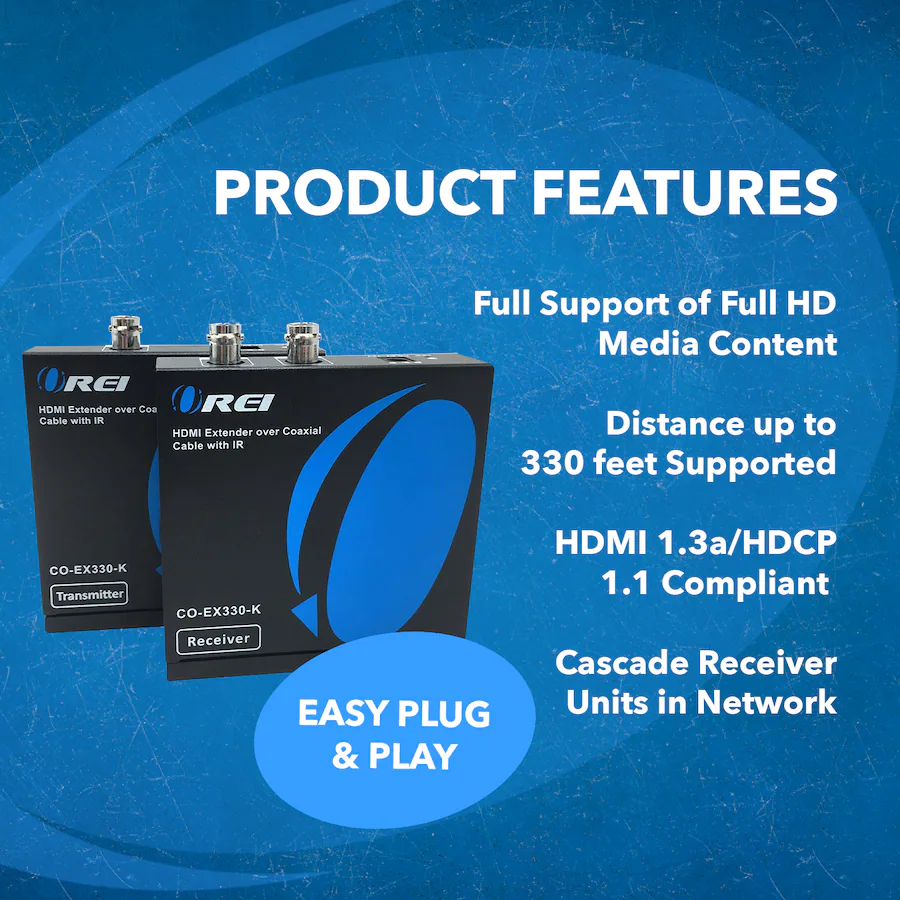 HDMI IR Over Single 75ohm RG6 U Coax Cable Extender Balun Sender - Foto 3