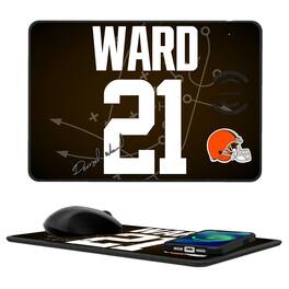 Keyscaper - Denzel Ward Cleveland Browns Wireless Charger and Mouse Pad - Black