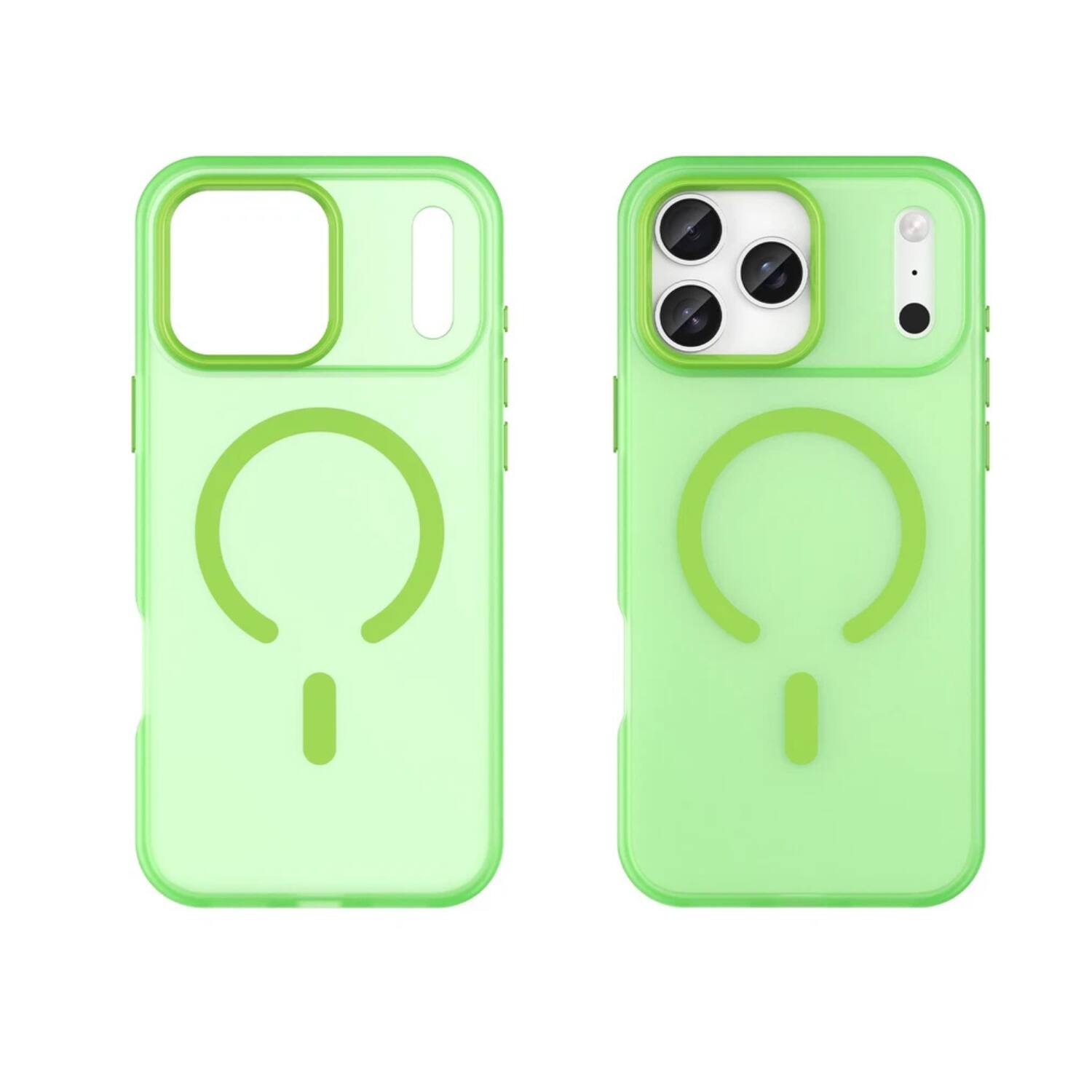Angle. Stock Preferred - iPhone 17 Pro Max Case Soft TPU MagSafe Matte Cover Green - Green.
