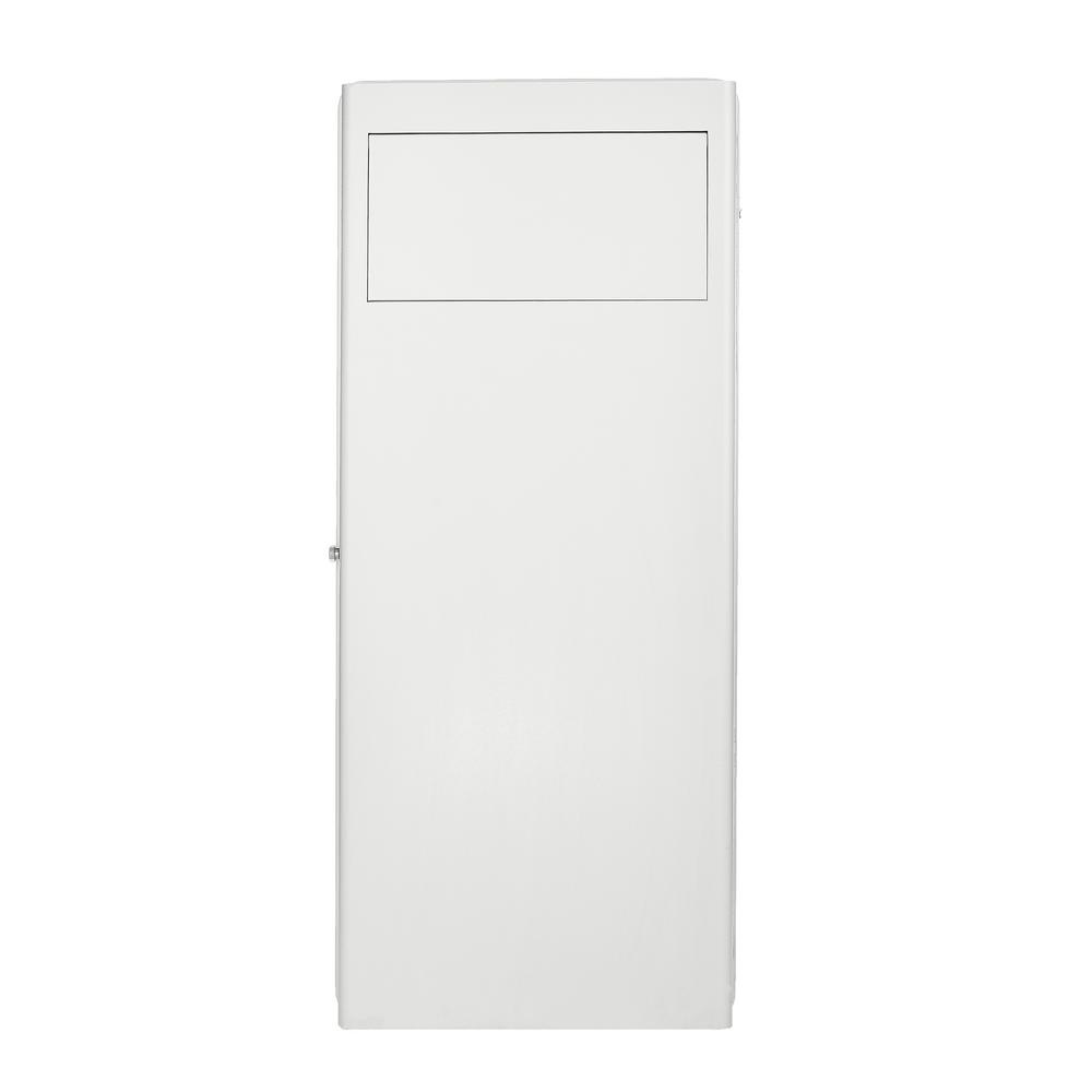 Angle. AdirHome - Laundry Hamper Cabinet, Steel, Recessed Wall-Mount Laundry Hamper - White.
