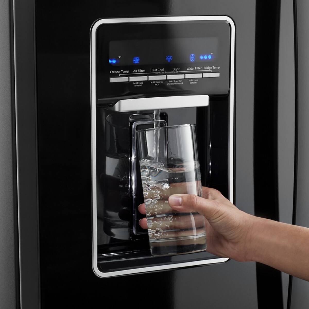 Freezer Temp Air Filter Fast Cool Light Water Filter Fridge Temp hold Nold check to turn on