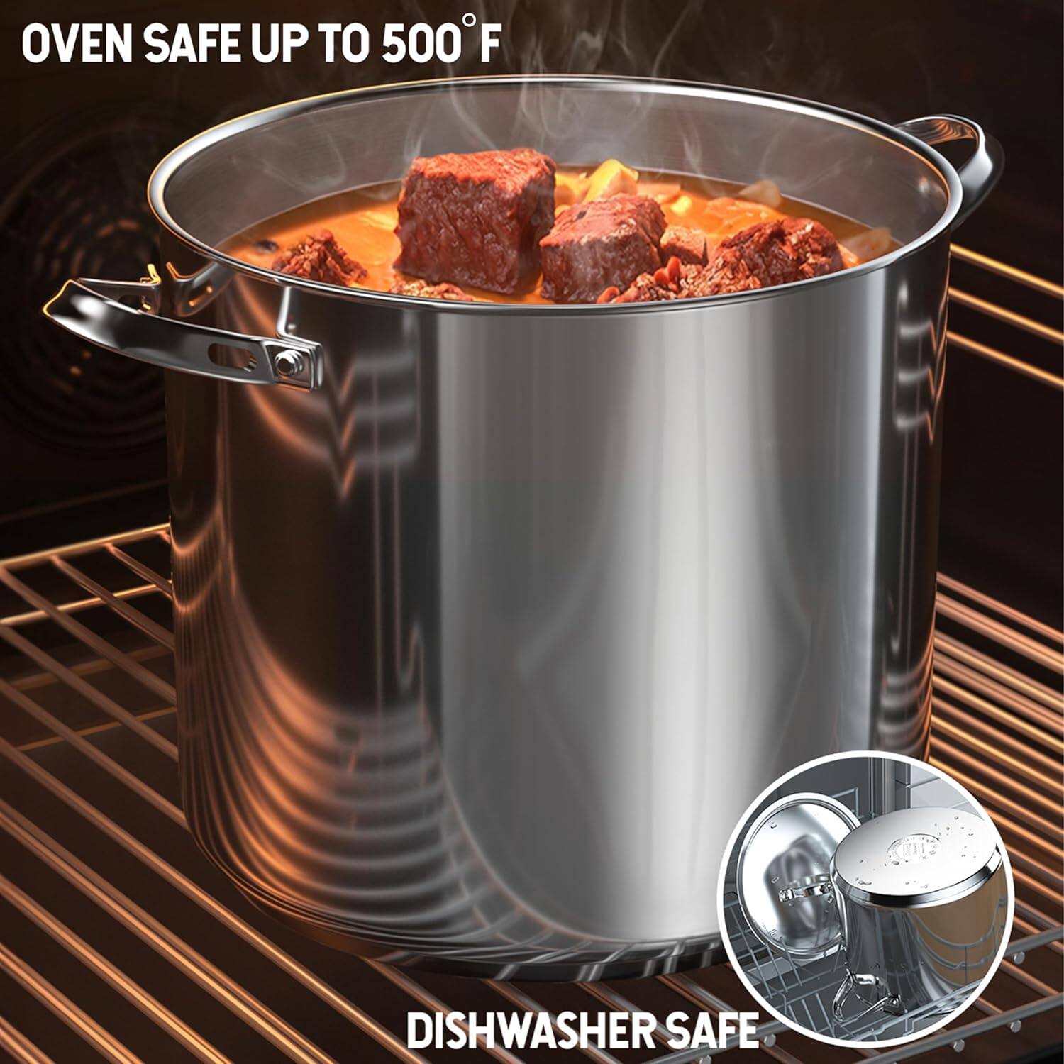 OVEN SAFE UP TO 500°F  
DISHWASHER SAFE