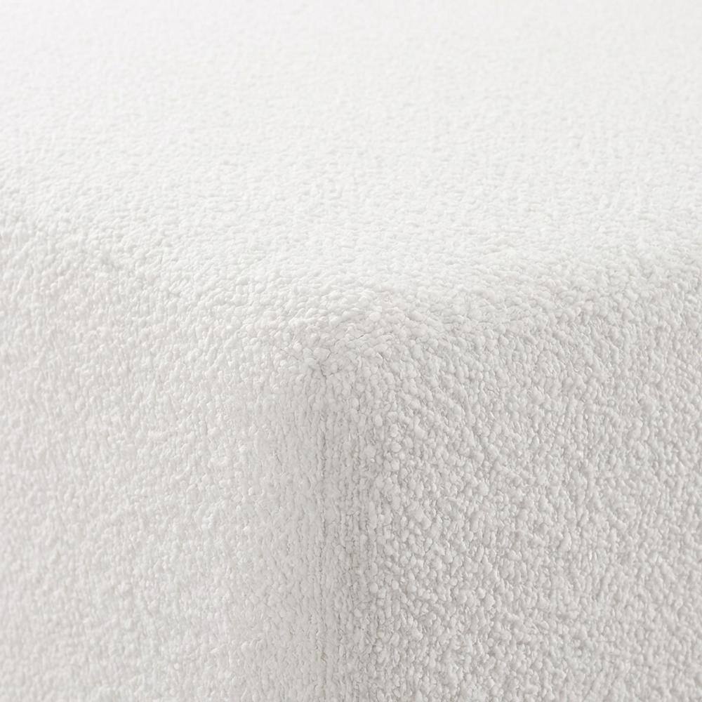 Alt View 1. Outdoor Escape - Square Boucle Upholstered Ottoman With Cushioned Top For Outdoor Lounge - Brown.