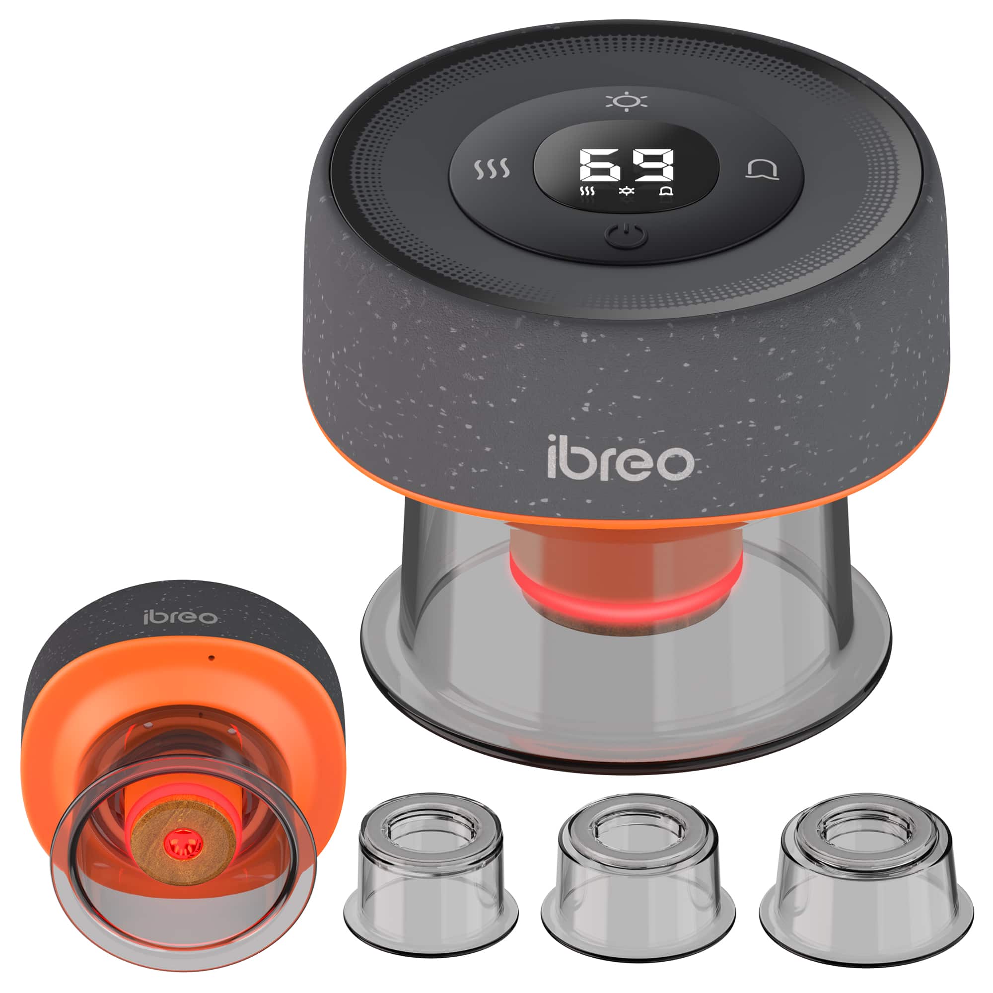 iBreo - Pulse Pro Cupping Therapy Massager - Gray