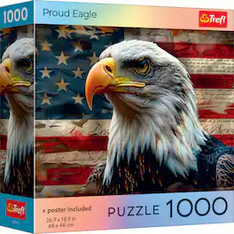 Trefl - Red Proud Eagle 1000 Piece Puzzle - Multicolor