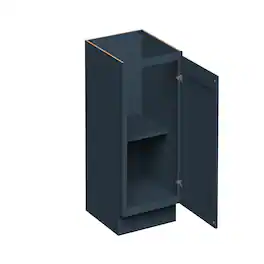 Boyel Living - 21-in W x 34.5-in H x 24-in D Shaker RTA Kitchen Full Height Door Base Cabinet with Soft-Close - Charcoal Blue
