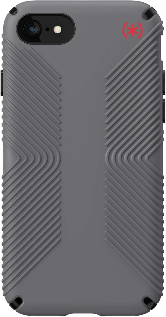 Angle. Speck - Speck Presidio 2 Grip Case for iPhone SE (2020) iPhone 7/8 | color: gray - Gray.