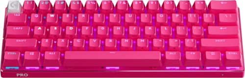 Logitech - PRO X 60 LIGHTSPEED TKL 60% Wireless Mechanical GX Optical Tactile Switch Gaming Keyboard with LIGHTSYNC RGB for PC - Magenta Pink