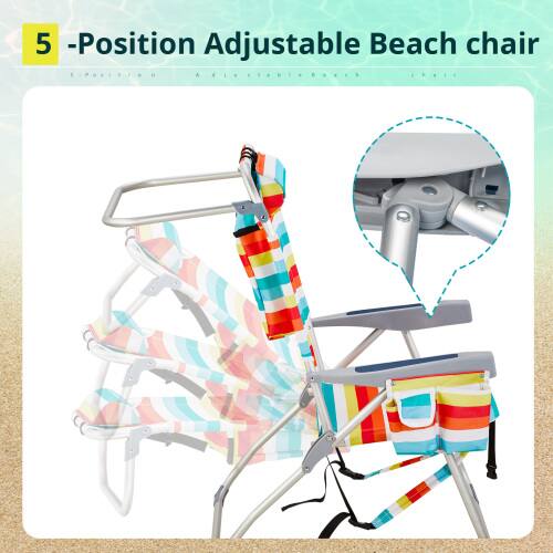 5-Position Adjustable Beach Chair