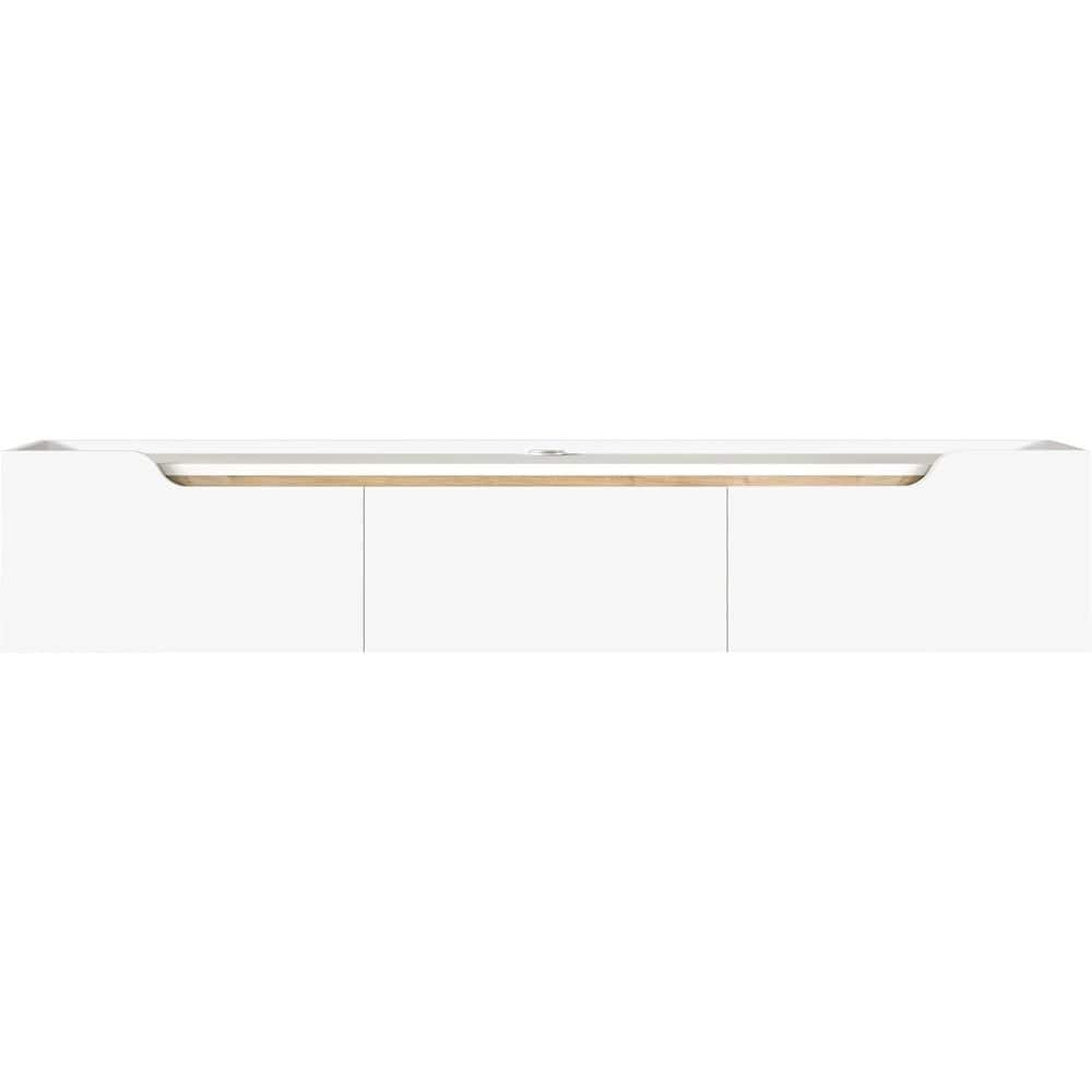 Atelier Mobili - Floating TV Stand for 75 Inch TVs, Modern Entertainment Center - Brown