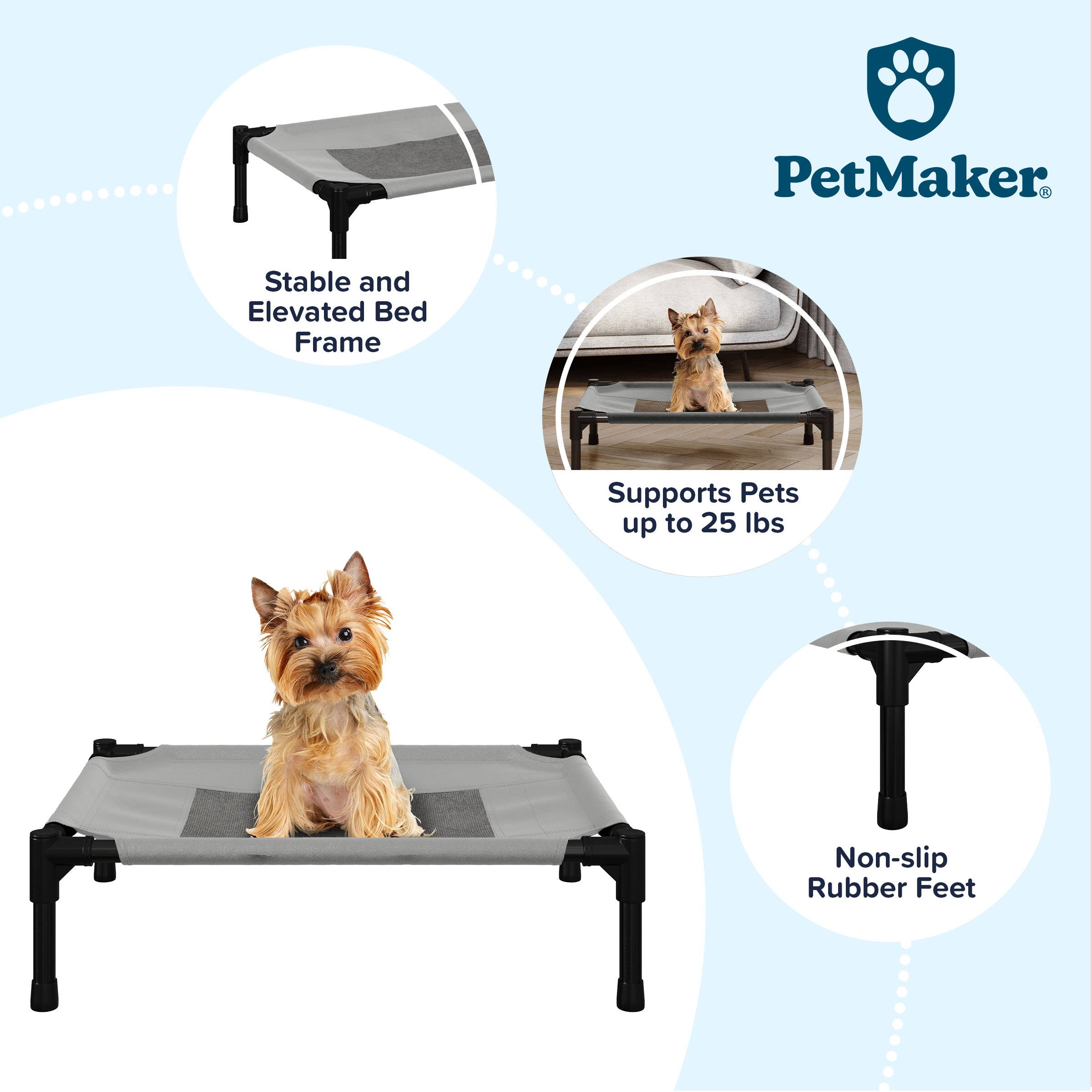 PetMaker Stable and Elevated Bed Frame Supports Pets up to 25 lbs Non-slip Rubber Feet