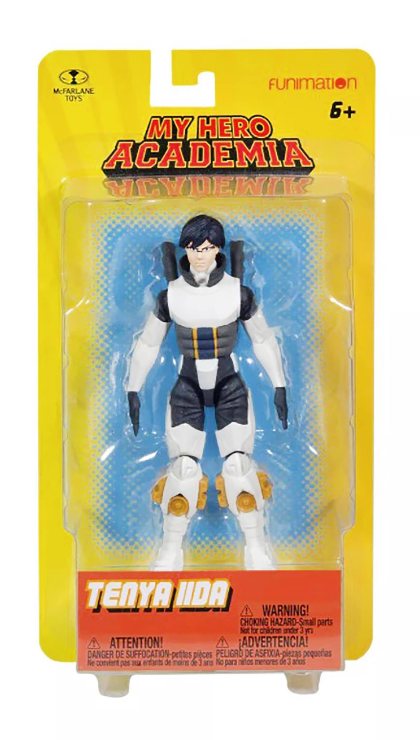 Funimation  
McFarlane Toys  
6+  

MY HERO ACADEMIA  
CYDENIK  

TENYA IDA  

WARNING! CHOKING HAZARD - Small parts. Not for children under 3.  

ATTENTION! DANGER DE SUFFOCATION - petites pièces. Ne convient pas aux enfants de moins de 3 ans.  

ADVERTENCIA! PELEIGRO DE ASFIXIA - piezas pequeñas. No para niños menores de 3 años.