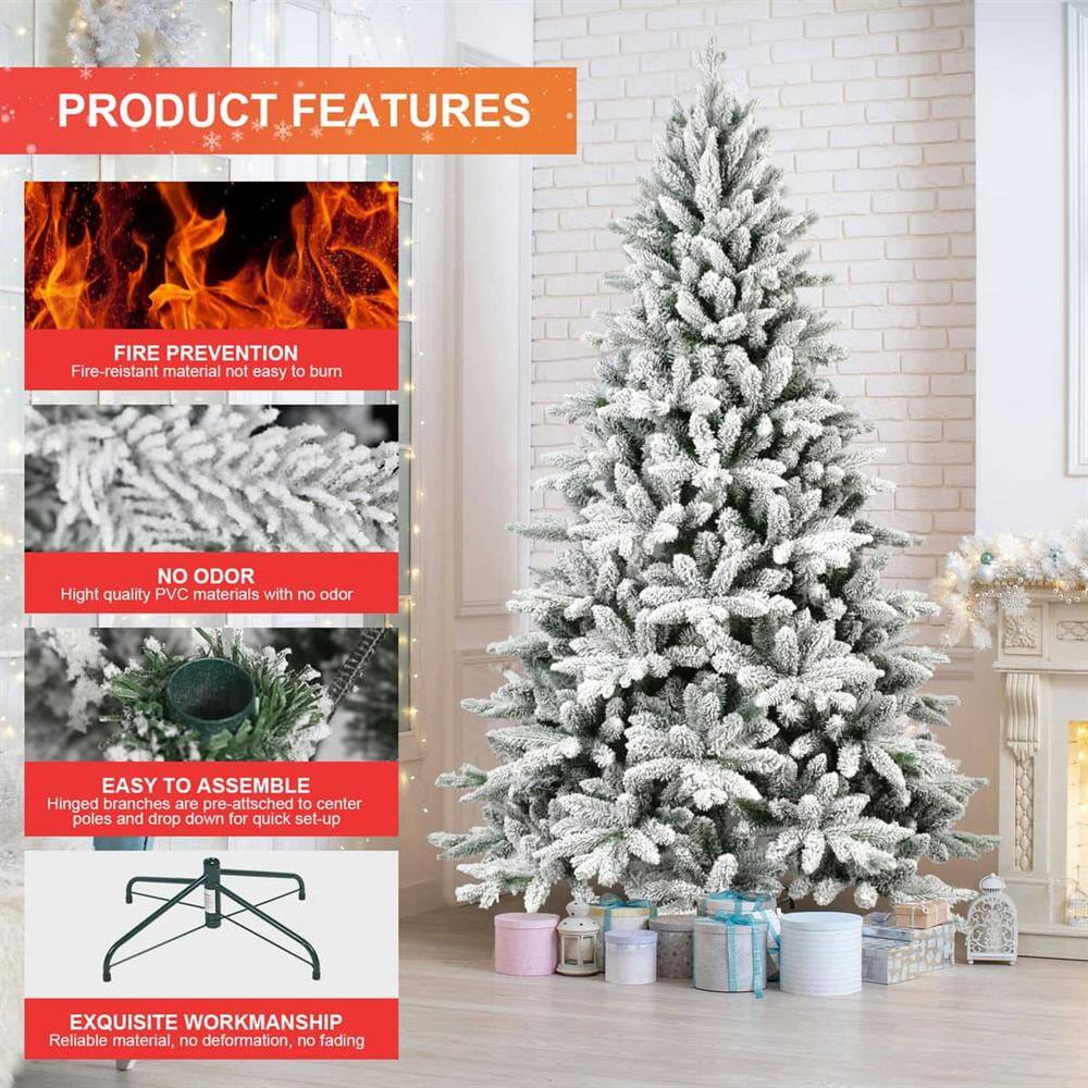 PRODUCT FEATURES

FIRE PREVENTION  
Fire-resistant material not easy to burn

NO ODOR  
High quality PVC materials with no odor

EASY TO ASSEMBLE  
Hinged branches are pre-attached to center poles and drop down for quick set-up

EXQUISITE WORKMANSHIP  
Reliable material, no deformation, no fading