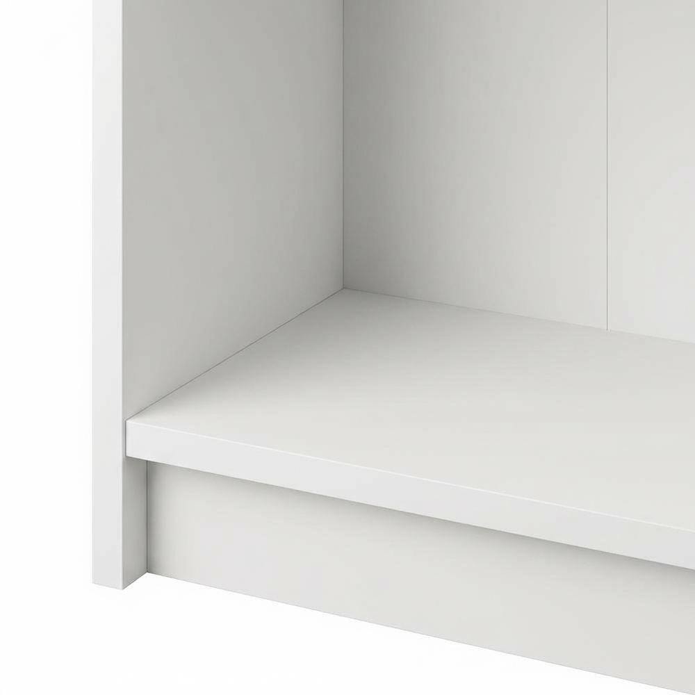Alt View 2. FurniFact - Wooden bookcase with clean design - White.