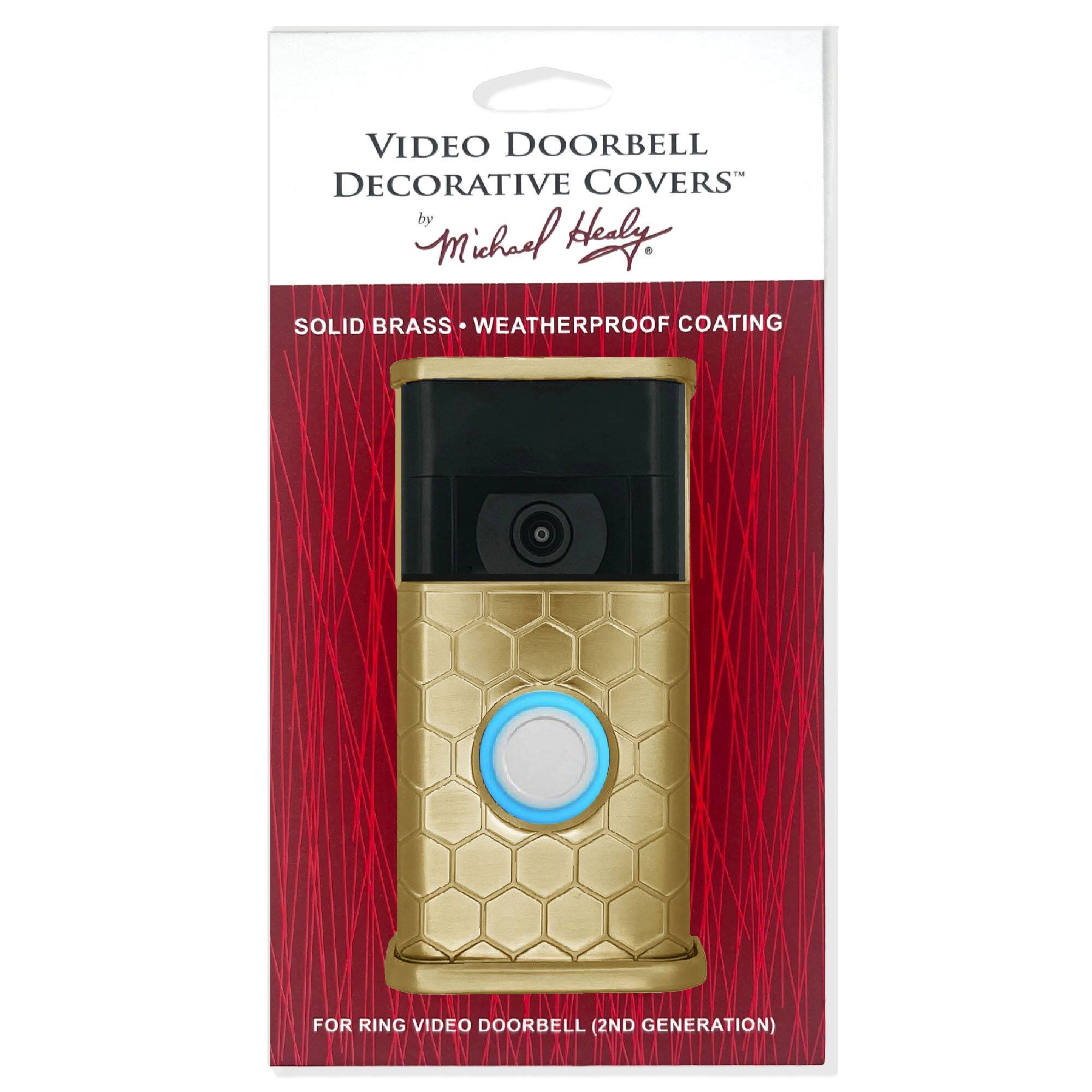 VIDEO DOORBELL DECORATIVE COVERS  
by Michael Healy  

SOLID BRASS • WEATHERPROOF COATING  

FOR RING VIDEO DOORBELL (2ND GENERATION)