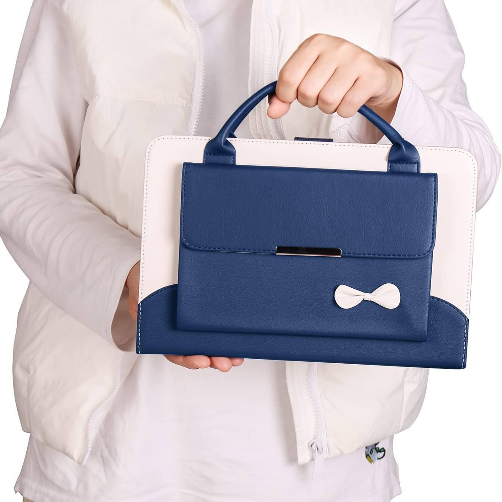 Alt View 2. Dteck - For Apple iPad mini (A17 Pro) 2024/iPad mini 6th Shockproof Leather Flip Stand Wallet Handbag Case Auto Sleep/Wake - Blue.
