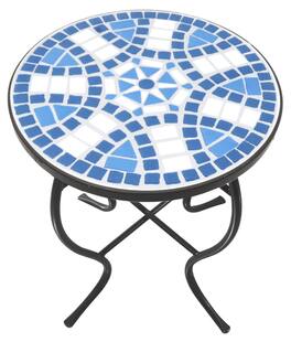 Jiallo - Mosaic Art Collection Daisy Accent Table - Blue