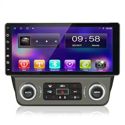 RST 09:58 09:58 : 2022-05-07 Saturday 10 W MBC Navi Radio Bluetooth Music Video Apps MUTE VOL R OFF A/C I + TUNE MEDIA -