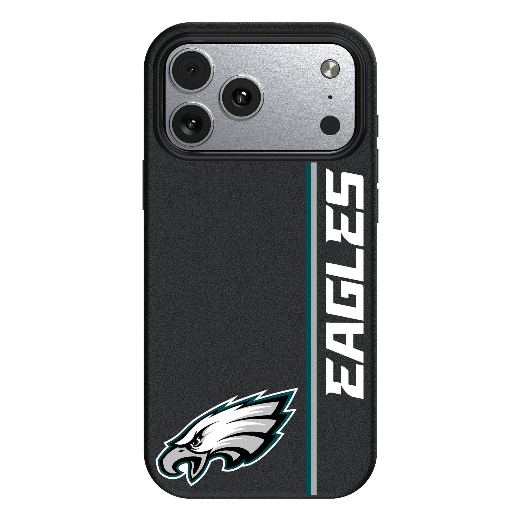 Front. Keyscaper - Philadelphia Eagles iPhone Magnetic Bump Case - 16 Pro - Black.