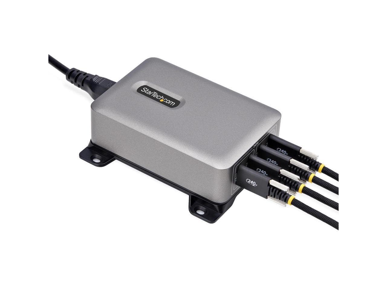 StarTech.com - StarTech 4-Port USB-C Charger, 240W Total, 140W EPR, PD 3.1, Screw Lock, Surface Mount 424DNA