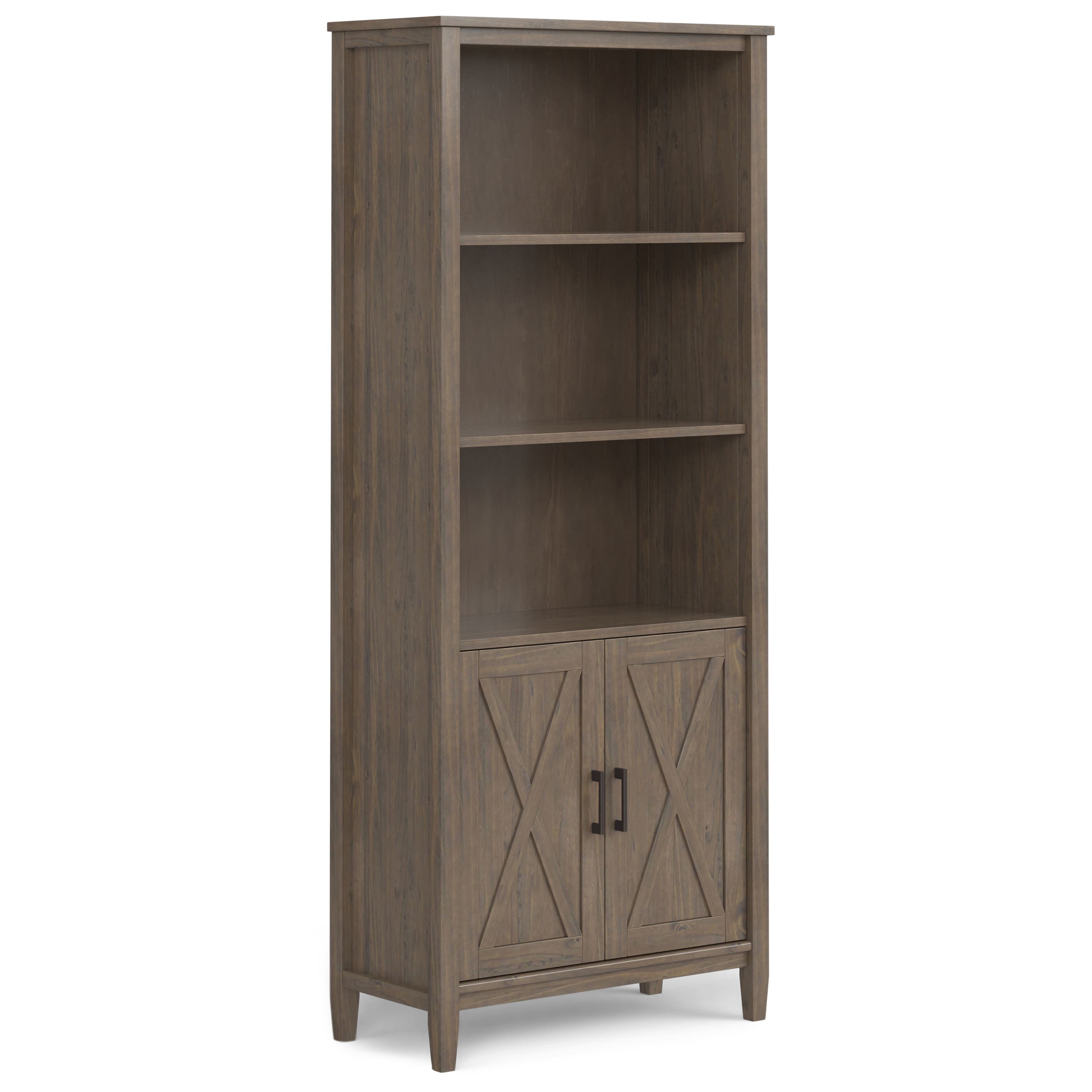 Simpli Home - Ela SOLID WOOD 72 inch x 30 inch Transitional Bookcase - Smoky Brown