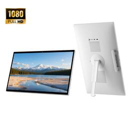 VLH - 27" FHD Portable TV with Google EDLA-Certified Android 15, 6G RAM+128G Storage, 13MP Camera and Large Battery - White