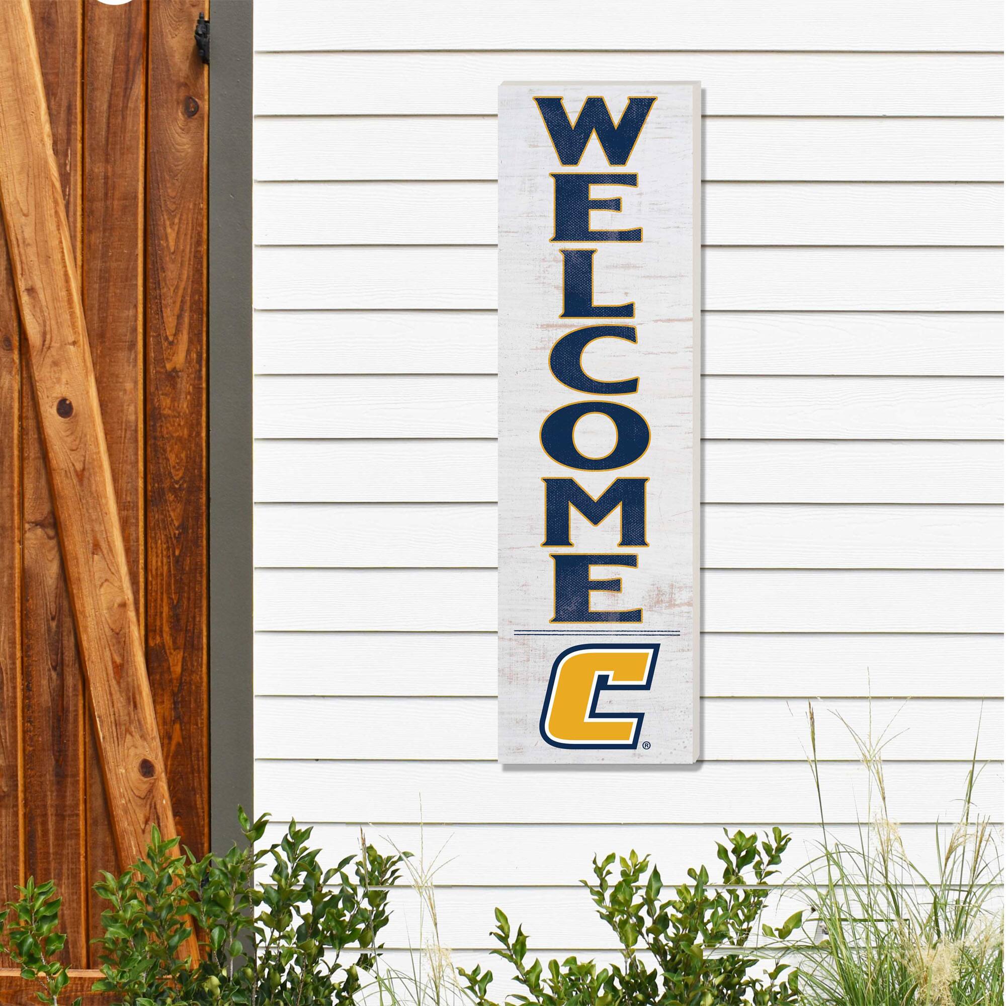 Alt View 1. Jardine - Tennessee Chattanooga Mocs 10'' x 35'' Indoor/Outdoor Welcome Sign - White.