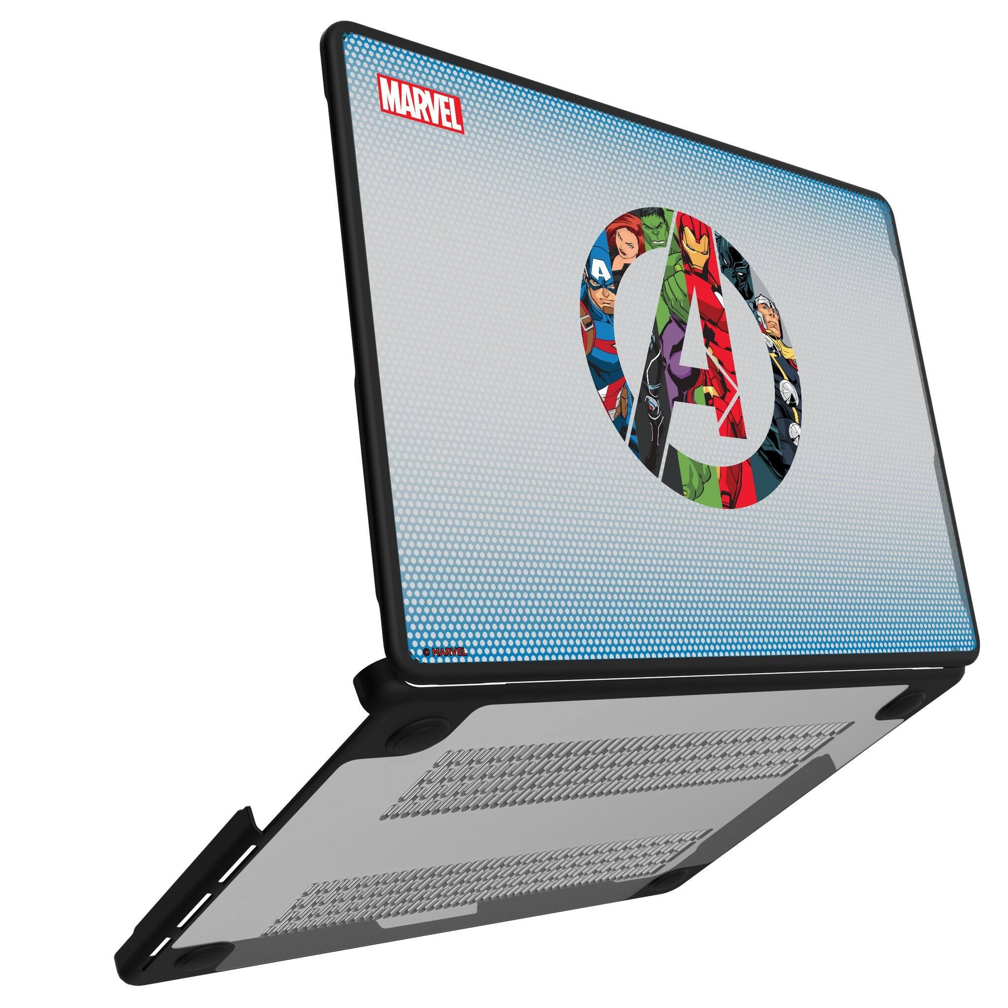 Angle. Keyscaper - Marvel Grid Laptop Case - Apple MacBook Air 13-inch (M2, 2022)/(M3, 2024) - Avengers.