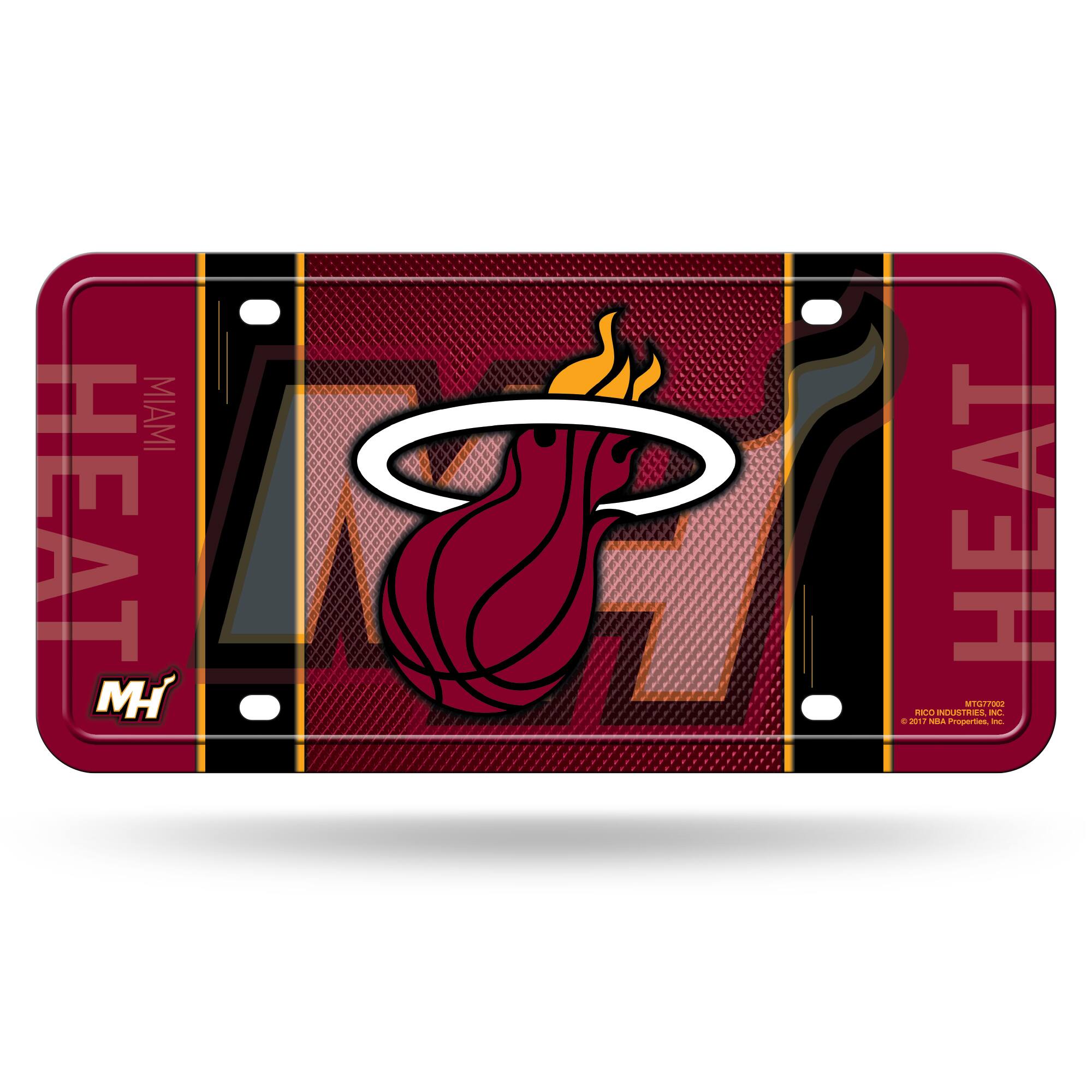 Miami Heat Standard 12x6 Metal License Plate Auto Tag