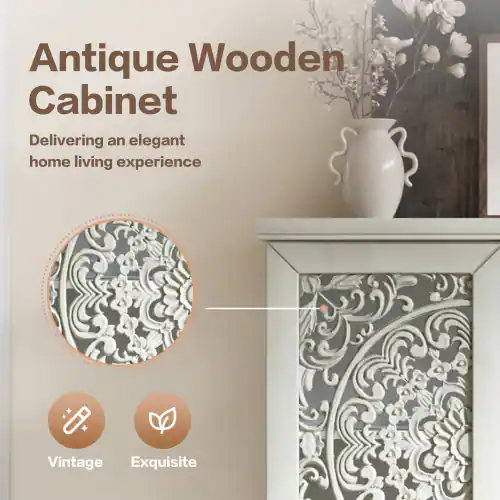 Antique Wooden Cabinet Delivering an elegant home living experience Vintage Exquisite