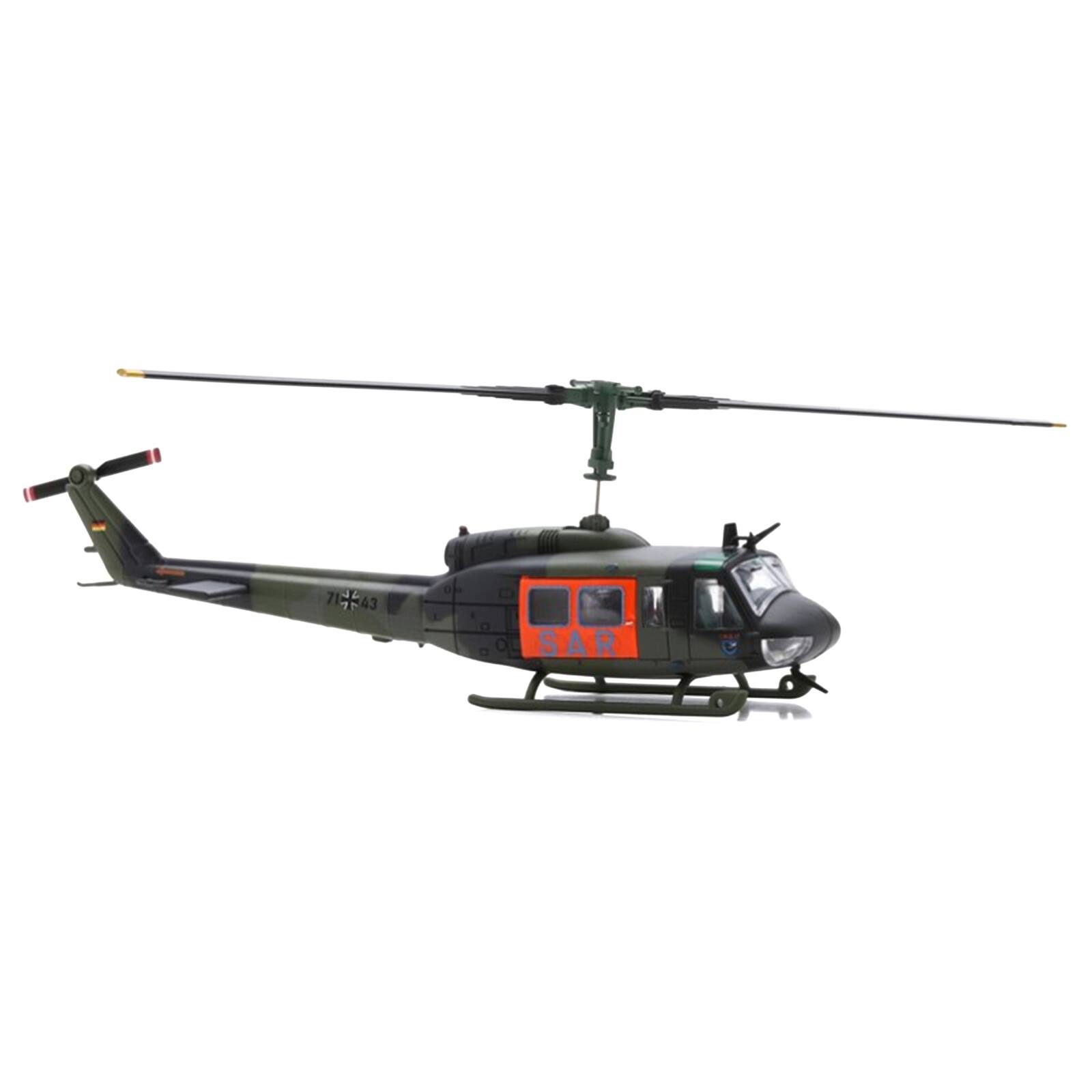 Alt View 3. Schuco - Bell UH 1D Helicopter "SAR - German Army" Green Camouflage 1/87 (HO) Scale Diecast Model Car by Schuco.