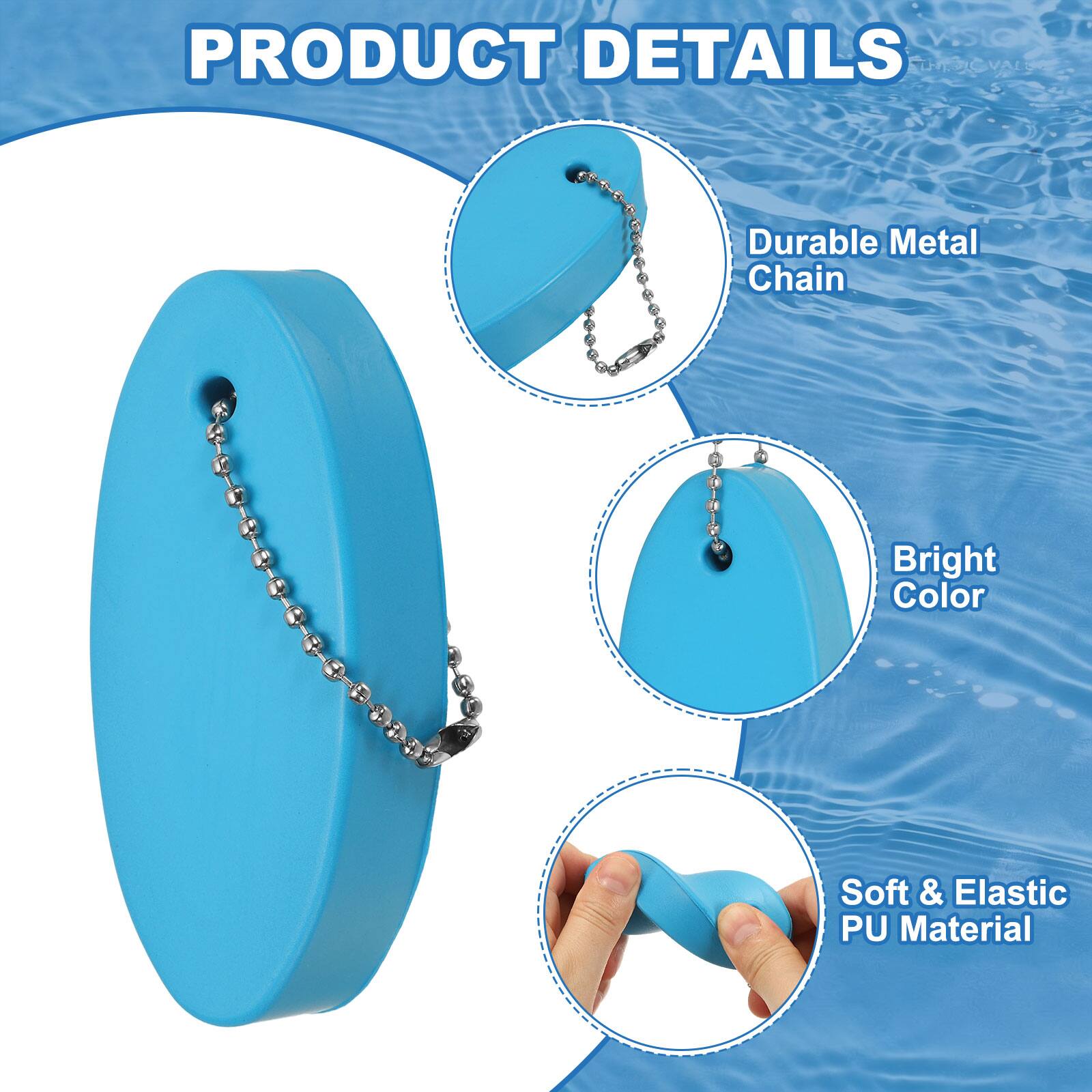 PRODUCT DETAILS

- Durable Metal Chain
- Bright Color
- Soft & Elastic PU Material