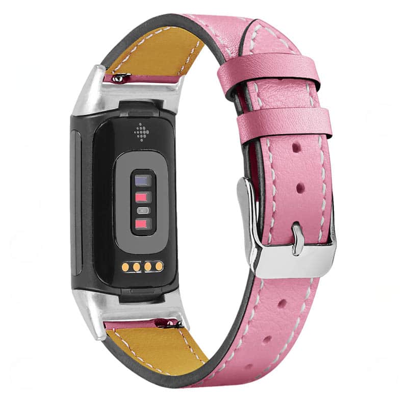 StrapsCo - Everyday Genuine Leather Watch Band Strap For Fitbit Charge 6 - Pink price history on PriceWatchPro